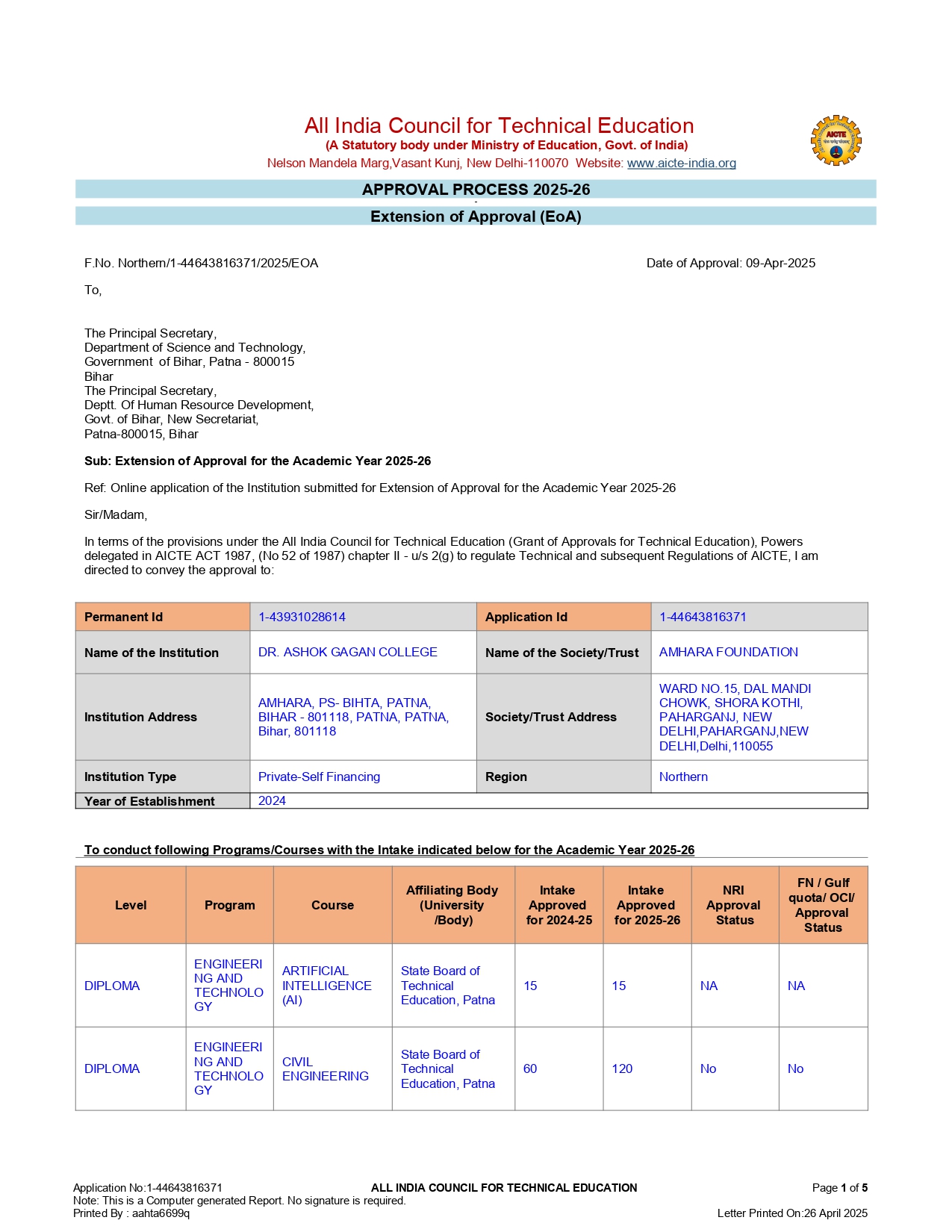 AICTE Approval 25_01